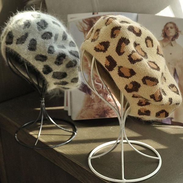 berets 2021 winter warm fur knitted hats for women fashion leopard touca caps hat female beret cap, Blue;gray
berets 2021 winter warm fur knitted hats for women fashion leopard touca caps hat female beret cap, Blue;gray