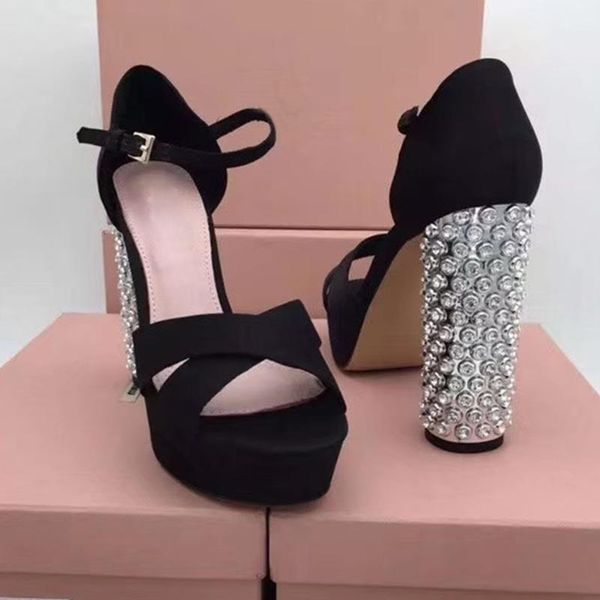 dress shoes sandals women platform super high heel crystal rhinestone decor 2021 satin crosssover summer sandalies feninina, Black
dress shoes sandals women platform super high heel crystal rhinestone decor 2021 satin crosssover summer sandalies feninina, Black