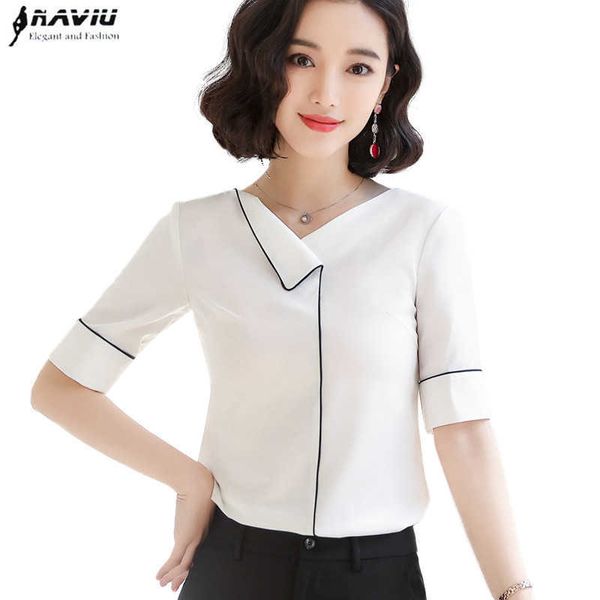 naviu fashion short-sleeve summer temperament professional women and blouses plus size work clothes 210604, White
naviu fashion short-sleeve summer temperament professional women and blouses plus size work clothes 210604, White