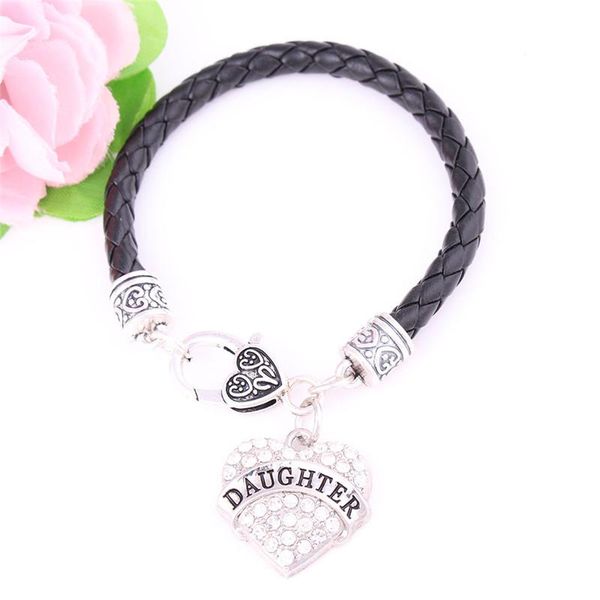 charm bracelets women bracelet birthday gift choose daughter written in heart pendant and fashion leather chain zinc alloy drop, Golden;silver
charm bracelets women bracelet birthday gift choose daughter written in heart pendant and fashion leather chain zinc alloy drop, Golden;silver