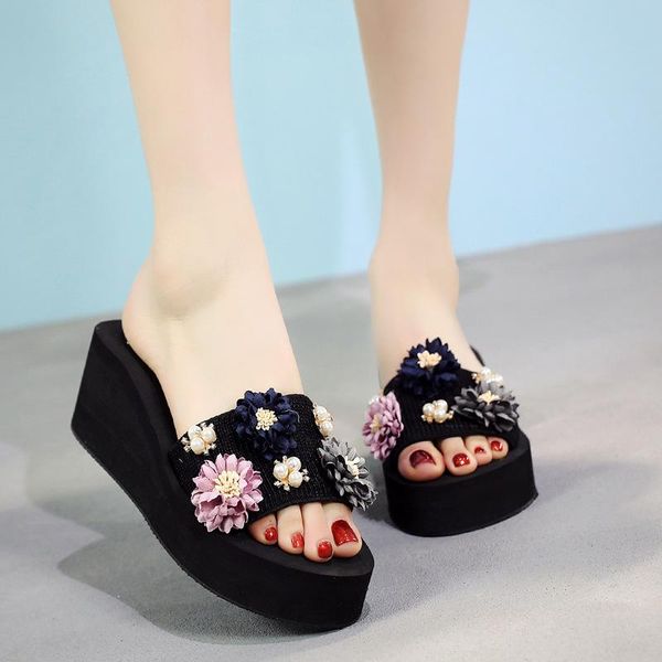 slippers korean fashion sweet student female handmade pearl flower outer wear sandals casual age-reducing beach shoes, Black
slippers korean fashion sweet student female handmade pearl flower outer wear sandals casual age-reducing beach shoes, Black