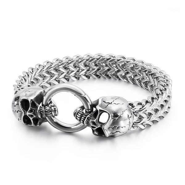 charm bracelets haolynjoy punk stainless steel skull bracelet men mesh chain bangle man jewelry accessories, Golden;silver
charm bracelets haolynjoy punk stainless steel skull bracelet men mesh chain bangle man jewelry accessories, Golden;silver