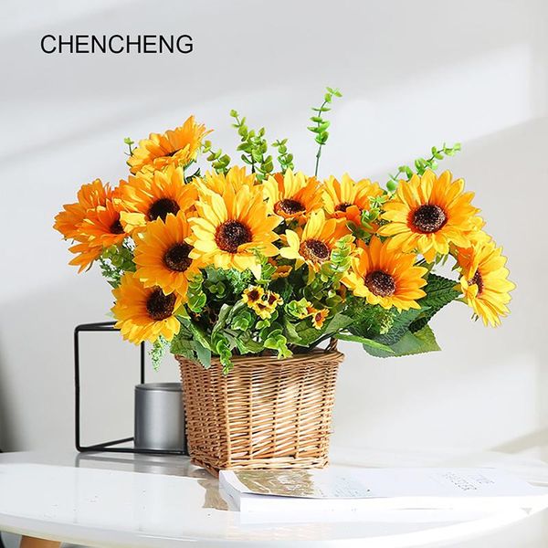 cm 9 branches artificial sunflower yellow fake silk flower bouquet for table home wedding festival fall decor decorative flowers & wreath wr
cm 9 branches artificial sunflower yellow fake silk flower bouquet for table home wedding festival fall decor decorative flowers & wreath wr