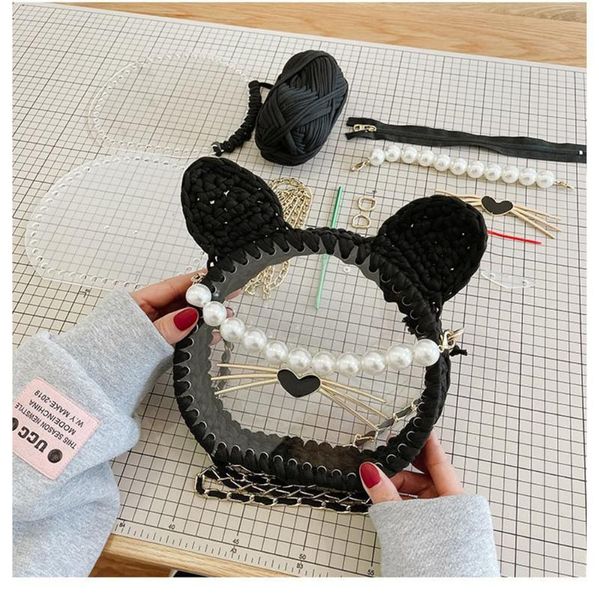 bag parts & accessories acrylic cat pearl weave material set for phone coin handbag diy, Black
bag parts & accessories acrylic cat pearl weave material set for phone coin handbag diy, Black
