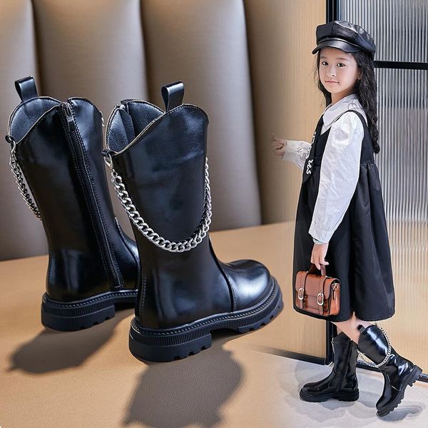 boots mid-calf shoes for princess black girls winter 2021 fashion metal chain flat child girl shoe waterproof 3-12 years, Black;grey
boots mid-calf shoes for princess black girls winter 2021 fashion metal chain flat child girl shoe waterproof 3-12 years, Black;grey
