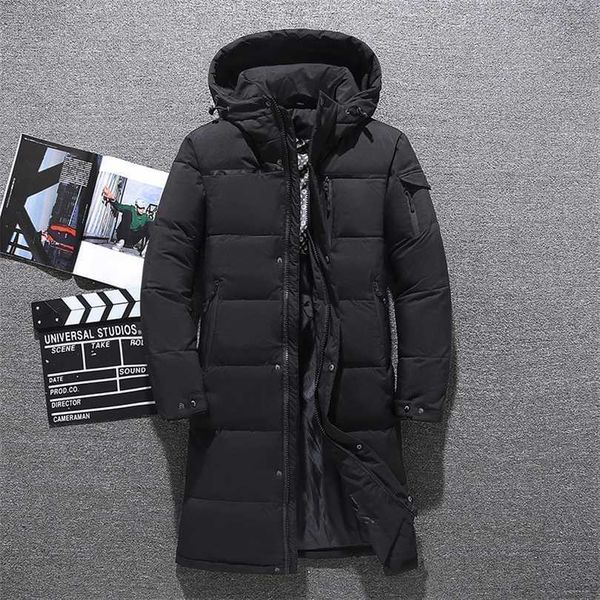 men's winter thickened down jacket warm outwear coat male fashion long white duck hooded parkas plus size 5xl 211214, Black
men's winter thickened down jacket warm outwear coat male fashion long white duck hooded parkas plus size 5xl 211214, Black