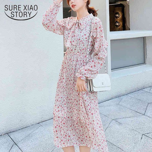 vintage spring elegant women dress long flare sleeve ruffles a-line empire bow floral print chiffon ladies 8550 50 210510, Black;gray
vintage spring elegant women dress long flare sleeve ruffles a-line empire bow floral print chiffon ladies 8550 50 210510, Black;gray