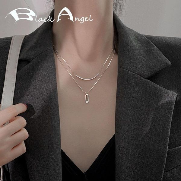 chains black angel simple design 925 silver double smile necklace for women temperament clavicle chain summer collar feminine jewelry
chains black angel simple design 925 silver double smile necklace for women temperament clavicle chain summer collar feminine jewelry