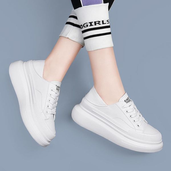 dress shoes student casual women's wild pine cake thick, Black