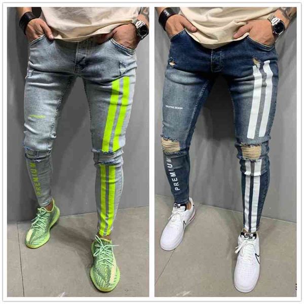 70% off outlet online arrival fashion ripped jeans for men letter print striped skinny denim pencil pants street casual slim drop shipping, Blue
70% off outlet online arrival fashion ripped jeans for men letter print striped skinny denim pencil pants street casual slim drop shipping, Blue