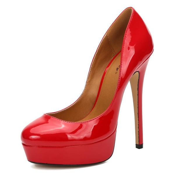 fashion 16cm ultra high thin heels platform japanned leather women wedding shoes ladies pumps plus:40-45 46 47 48 dress, Black
fashion 16cm ultra high thin heels platform japanned leather women wedding shoes ladies pumps plus:40-45 46 47 48 dress, Black