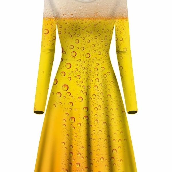whereisart beer up 3d printed plus size long sleeve dress elegant retro women o-neck autumn high elastic dresses vintage, Black;gray 
whereisart beer up 3d printed plus size long sleeve dress elegant retro women o-neck autumn high elastic dresses vintage, Black;gray