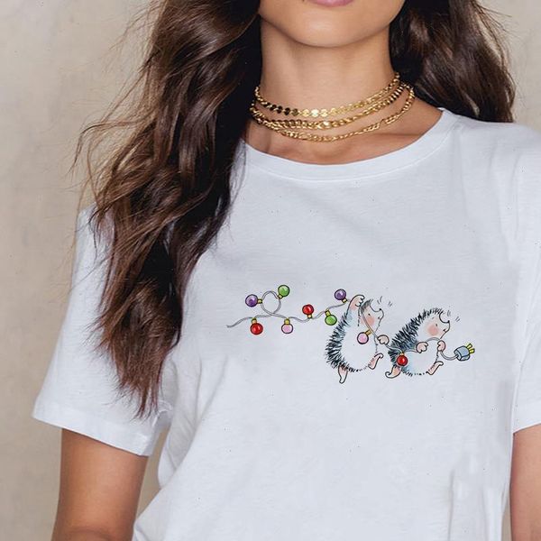 t womens shirt female hedgehog friends summer women tee easy matching round neck shirts, White
t womens shirt female hedgehog friends summer women tee easy matching round neck shirts, White
