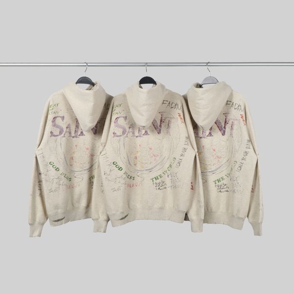 luxury brand hoodie saint michael ouyang nana same jesus washed old hole graffiti sketch sweater, Black
luxury brand hoodie saint michael ouyang nana same jesus washed old hole graffiti sketch sweater, Black