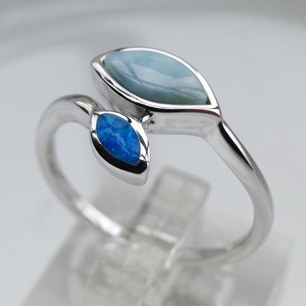 cluster rings fine natural larimar leaves ring women blue opal jewelry 925 sterling silver wedding, Golden;silver
cluster rings fine natural larimar leaves ring women blue opal jewelry 925 sterling silver wedding, Golden;silver