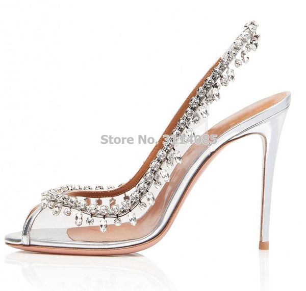 arrival celebrity silver slingback shining crystal wedding shoes fringe rhinestone peep toe stiletto heels clear pvc pumps dress, Black
arrival celebrity silver slingback shining crystal wedding shoes fringe rhinestone peep toe stiletto heels clear pvc pumps dress, Black