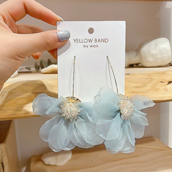 super fairy lace flower women's long temperament personality fashion fashion trend exaggerated earrings women, Silver 
super fairy lace flower women's long temperament personality fashion fashion trend exaggerated earrings women, Silver