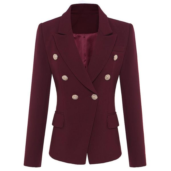 women's suits & blazers fashion 2021 designer blazer metal lion buttons double breasted jacket outer coat, White;black
women's suits & blazers fashion 2021 designer blazer metal lion buttons double breasted jacket outer coat, White;black