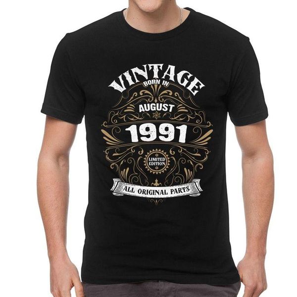 men's t-shirts in august 1991 birthday tshirts men graphic tees cotton t shirts short sleeve 30 years old 30th gift, White;black
men's t-shirts in august 1991 birthday tshirts men graphic tees cotton t shirts short sleeve 30 years old 30th gift, White;black
