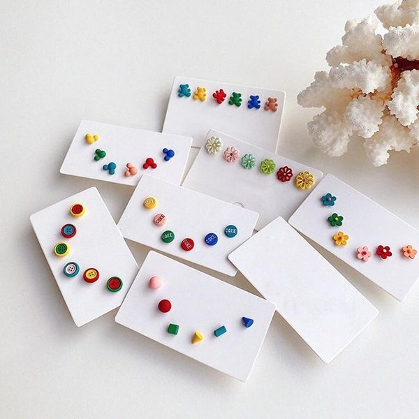 stud 6pcs rainbow colors sweet earrings for women korean fashion flower heart geometric studs party jewelry, Golden;silver
stud 6pcs rainbow colors sweet earrings for women korean fashion flower heart geometric studs party jewelry, Golden;silver