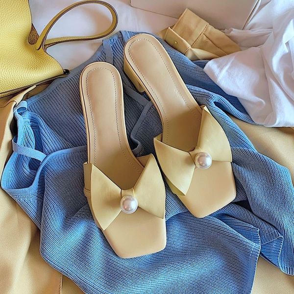 slippers summer women's cowhide mid-heel fashion outer wear sandals outdoor sports flip flops non-slip pearl ladies, Black
slippers summer women's cowhide mid-heel fashion outer wear sandals outdoor sports flip flops non-slip pearl ladies, Black