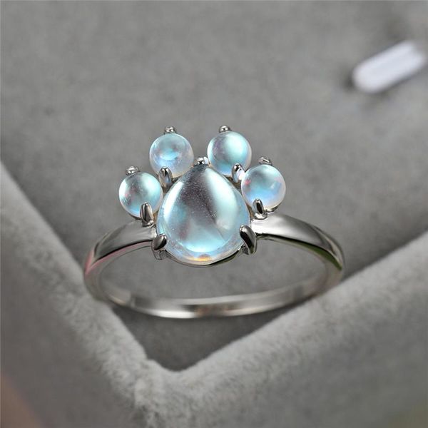 cluster rings 100% real 925 sterling silver moonstone for women cute cat animal footprint gemstone ring female unique dog claw, Golden;silver
cluster rings 100% real 925 sterling silver moonstone for women cute cat animal footprint gemstone ring female unique dog claw, Golden;silver