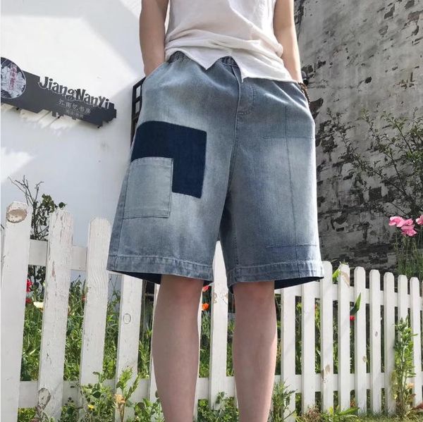 women's jeans nice summer retro patch casual distressed loose large size washed white denim shorts five-point pants, Blue
women's jeans nice summer retro patch casual distressed loose large size washed white denim shorts five-point pants, Blue