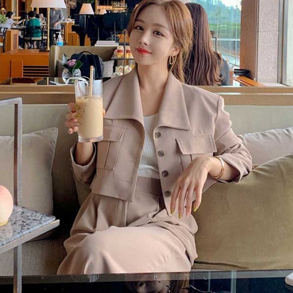 spring women 2 piece set elegant office ol long sleeve short coat + waist wide leg pants female outfit 210526, White
spring women 2 piece set elegant office ol long sleeve short coat + waist wide leg pants female outfit 210526, White
