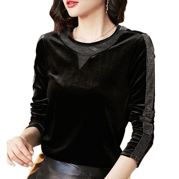 women's blouses & shirts lace patchwork vintage velour blouse long sleeve o-neck korean plus size blusas mujer vns7, White
women's blouses & shirts lace patchwork vintage velour blouse long sleeve o-neck korean plus size blusas mujer vns7, White
