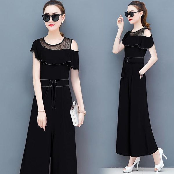 women's jumpsuits & rompers summer women clothes in fashion wide-legged pants suit leisure black outfit vestido jumper casual o neck, Black;white
women's jumpsuits & rompers summer women clothes in fashion wide-legged pants suit leisure black outfit vestido jumper casual o neck, Black;white