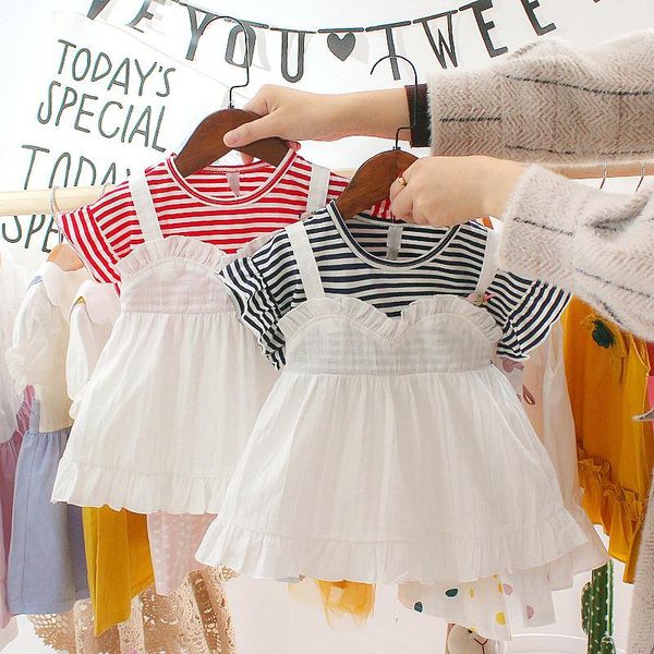 girl's dresses baby girl dress with stripesummer kid cute strap pleated sundress children's cotton clothes for girls, Red;yellow
girl's dresses baby girl dress with stripesummer kid cute strap pleated sundress children's cotton clothes for girls, Red;yellow