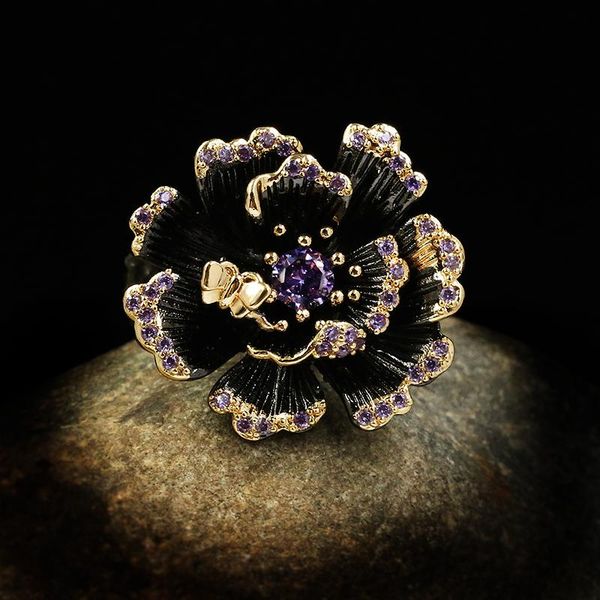 cluster rings exquisite creative blooming flowers sbutterfly ring black gold 925 silver jewelry luxury purple shiny zircon ladies, Golden;silver
cluster rings exquisite creative blooming flowers sbutterfly ring black gold 925 silver jewelry luxury purple shiny zircon ladies, Golden;silver
