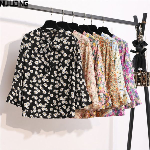 women's party blouses spring autumn long sleeve bow neck flower shirts ol petal blusas floral chiffon for woman 210514, White
women's party blouses spring autumn long sleeve bow neck flower shirts ol petal blusas floral chiffon for woman 210514, White