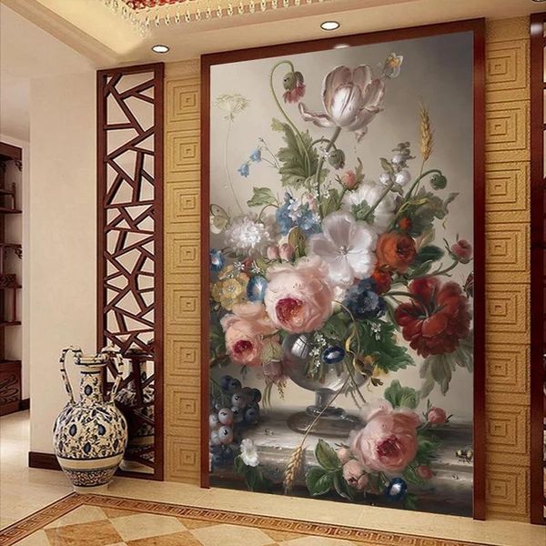 custom po self adhesive wallpaper 3d vase floral oil painting murals living room entrance backdrop wall paper for walls wallpapers
custom po self adhesive wallpaper 3d vase floral oil painting murals living room entrance backdrop wall paper for walls wallpapers