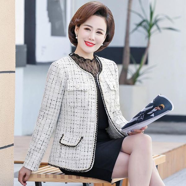 autumn korean coat women elegant mother jacket mom tweed weave jackets women's, Black;brown
autumn korean coat women elegant mother jacket mom tweed weave jackets women's, Black;brown