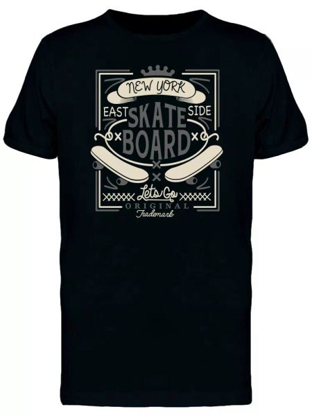 east side skate board lets go men's tee -image by shutterstock, White;black
east side skate board lets go men's tee -image by shutterstock, White;black