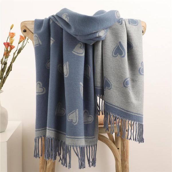 scarves winter warm cashmere scarf for women autumn double heart sided neck with tassel pashmina head foulard echarpe 2021, Blue;gray
scarves winter warm cashmere scarf for women autumn double heart sided neck with tassel pashmina head foulard echarpe 2021, Blue;gray