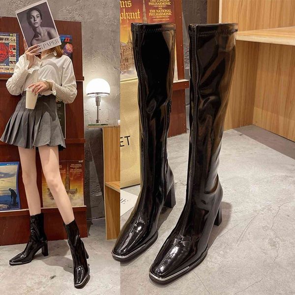 boots women's patent leather boots in high heels bright autumn and winter side high-tube women's onq8, Black
boots women's patent leather boots in high heels bright autumn and winter side high-tube women's onq8, Black