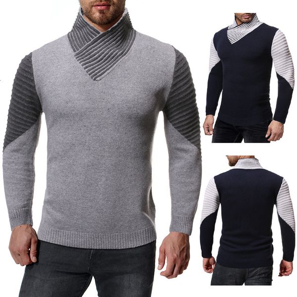 mens youth casual stand collar sweaters striped contrast color turtleneck sweater male slim fit sweaters, White;black
mens youth casual stand collar sweaters striped contrast color turtleneck sweater male slim fit sweaters, White;black