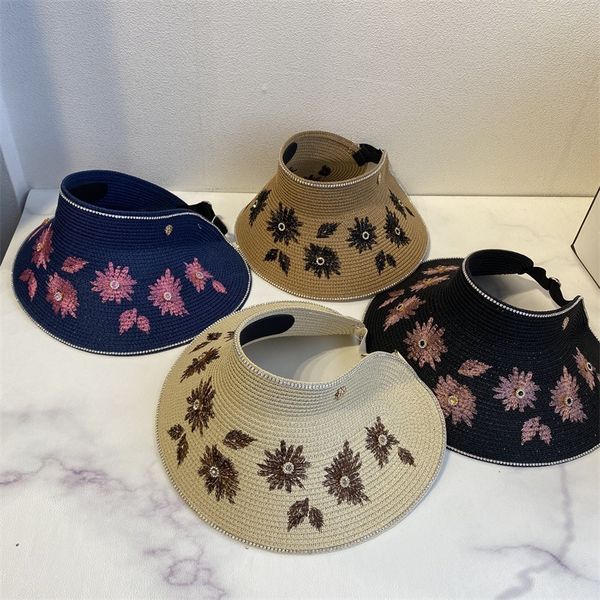 flower hat summer new nail drill straw hat foldable embroidery hats signature sunscreen women's cornice hats zy, Blue;gray
flower hat summer new nail drill straw hat foldable embroidery hats signature sunscreen women's cornice hats zy, Blue;gray