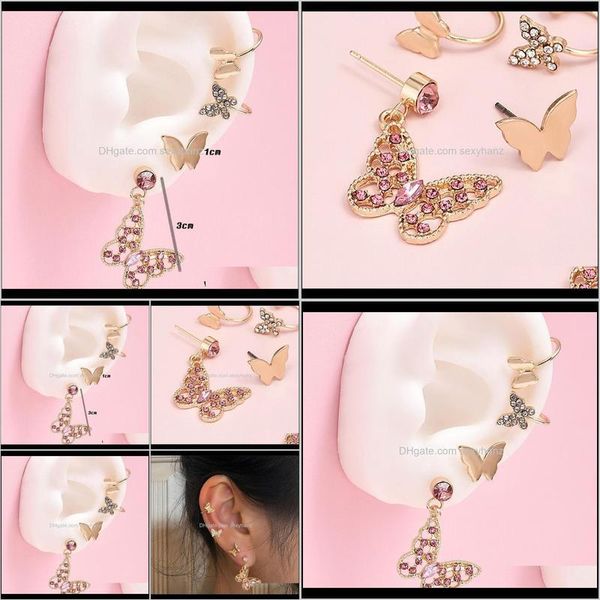drop delivery 2021 pcs/set classic women earrings set pink crystal hollow butterfly gold earring ear clip beautiful valentines day gift jewe, Golden;silver
drop delivery 2021 pcs/set classic women earrings set pink crystal hollow butterfly gold earring ear clip beautiful valentines day gift jewe, Golden;silver