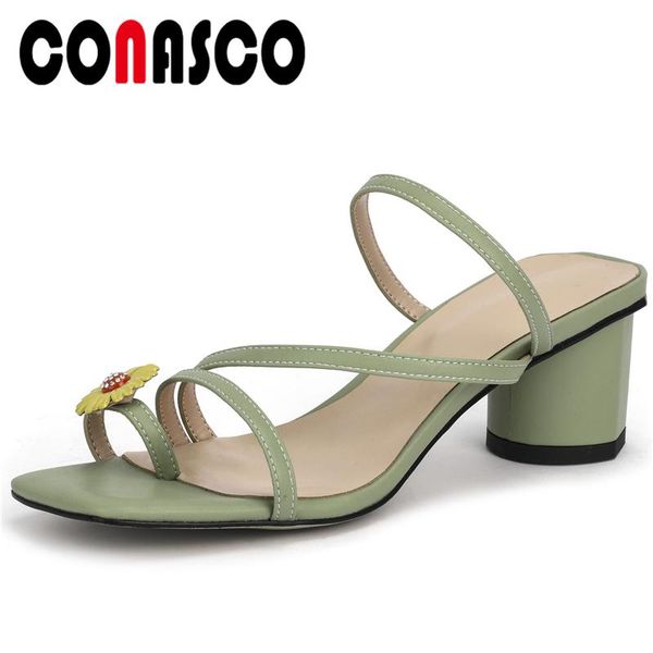 women sandals fashion concise genuine leather flower narrow band slippers pumps summer casual high heels shoes woman, Black
women sandals fashion concise genuine leather flower narrow band slippers pumps summer casual high heels shoes woman, Black