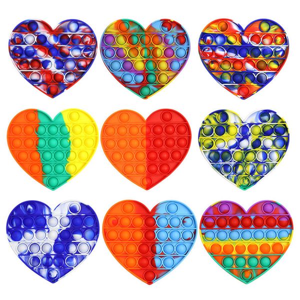

Decompression toy boys girls tree heart shape Favor rodent pioneer silicone toys rainbow camouflage desktop children's educational math mental arithmetic