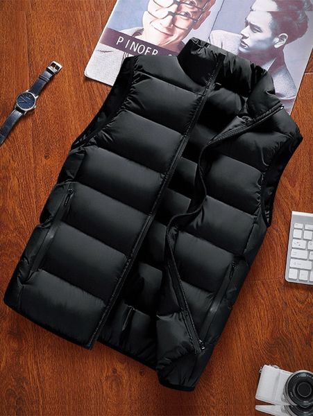 men zipper vest puffer coat n1v6#, Black;brown 
men zipper vest puffer coat n1v6#, Black;brown