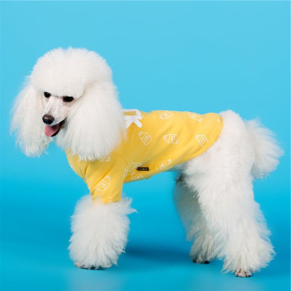 the dog clothes pet spring and summer cotton elastic fadou teddy dog clothes