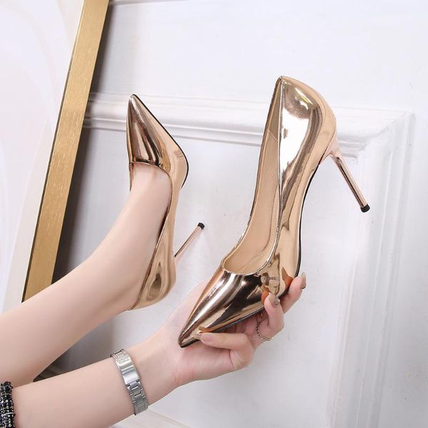 dress shoes fashion high heels electroplated metal heel pointed shallow mouth nightclub etiquette pumps runway show, Black
dress shoes fashion high heels electroplated metal heel pointed shallow mouth nightclub etiquette pumps runway show, Black