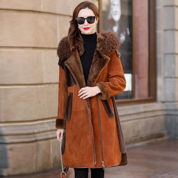women's fur & faux women clothes and sheepskin all-in-one female lamb wool hooded coat winter fs21102, Black
women's fur & faux women clothes and sheepskin all-in-one female lamb wool hooded coat winter fs21102, Black
