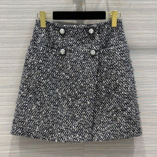 skirts all-match fashion black alternating with white tweed skirt women sequins double breasted lady 2021 autumn
skirts all-match fashion black alternating with white tweed skirt women sequins double breasted lady 2021 autumn