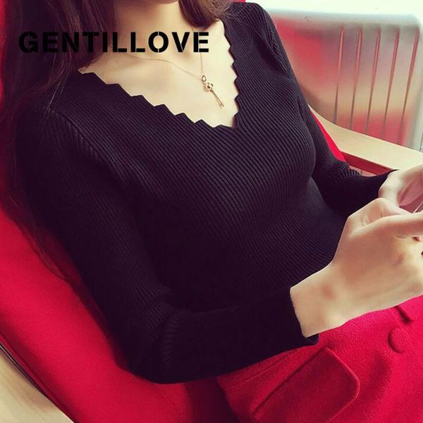women's sweaters v neck knitted pullover casual long sleeve solid all-match jumper harajuku sweater retro women clothing pull femm, White;black
women's sweaters v neck knitted pullover casual long sleeve solid all-match jumper harajuku sweater retro women clothing pull femm, White;black