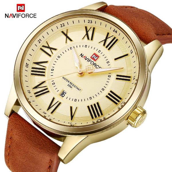 wristwatches naviforce men's luxurious gold large dial watch men business quartz wristwatch male sport army clock watches relogio mascu, Slivery;brown
wristwatches naviforce men's luxurious gold large dial watch men business quartz wristwatch male sport army clock watches relogio mascu, Slivery;brown